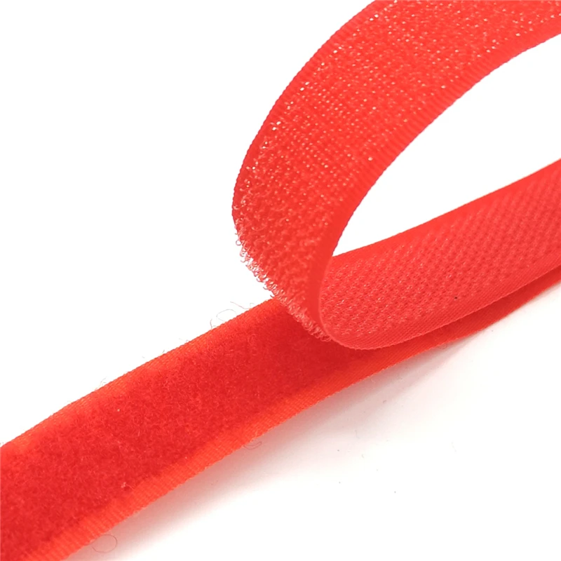Red 1 пара 20 мм красочная застежка ленты velcros крюк и петля Ленты Кабельные стяжки Швейные аксессуары, 1 ярд/лот - Цвет: Red