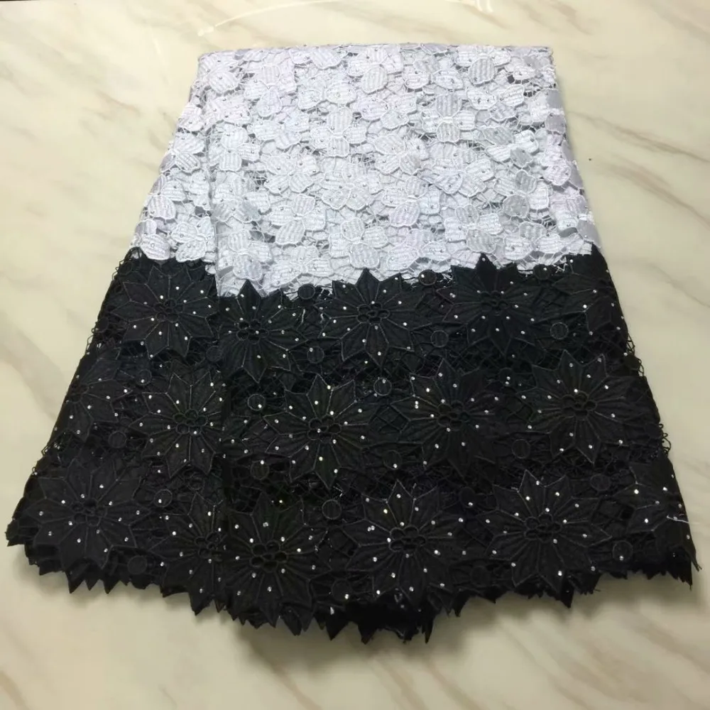 Контрастные цвета швейцарская Водорастворимая кружевная сетчатая ткань с