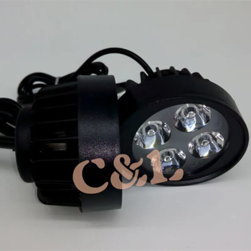 Универсальные мотоциклетные черные 4 светодиодные фары Противотуманные с