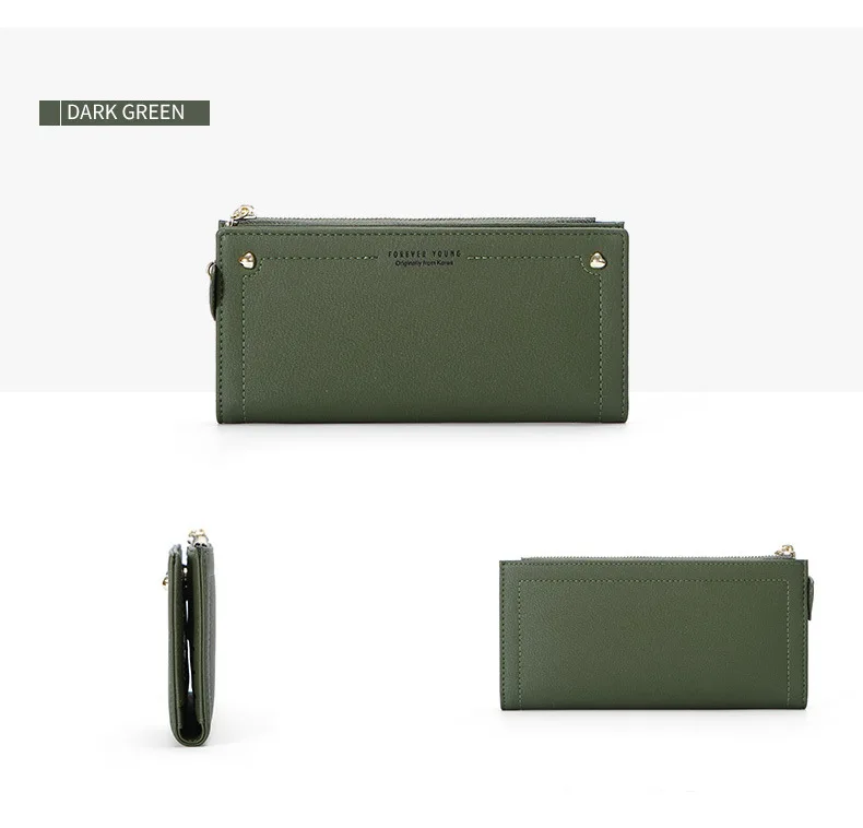 Simple Women Wallets Female Purses Leisure Purse Long Section Top Quality Clutch Wallet Soft PU Leather Money Bag Carteras