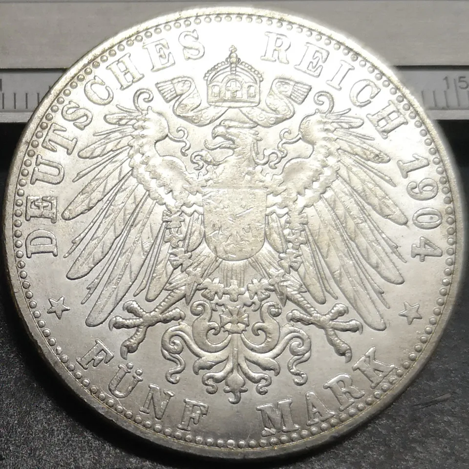 1904 г. Бесплатная доставка город Любек Посеребренная копия редкая