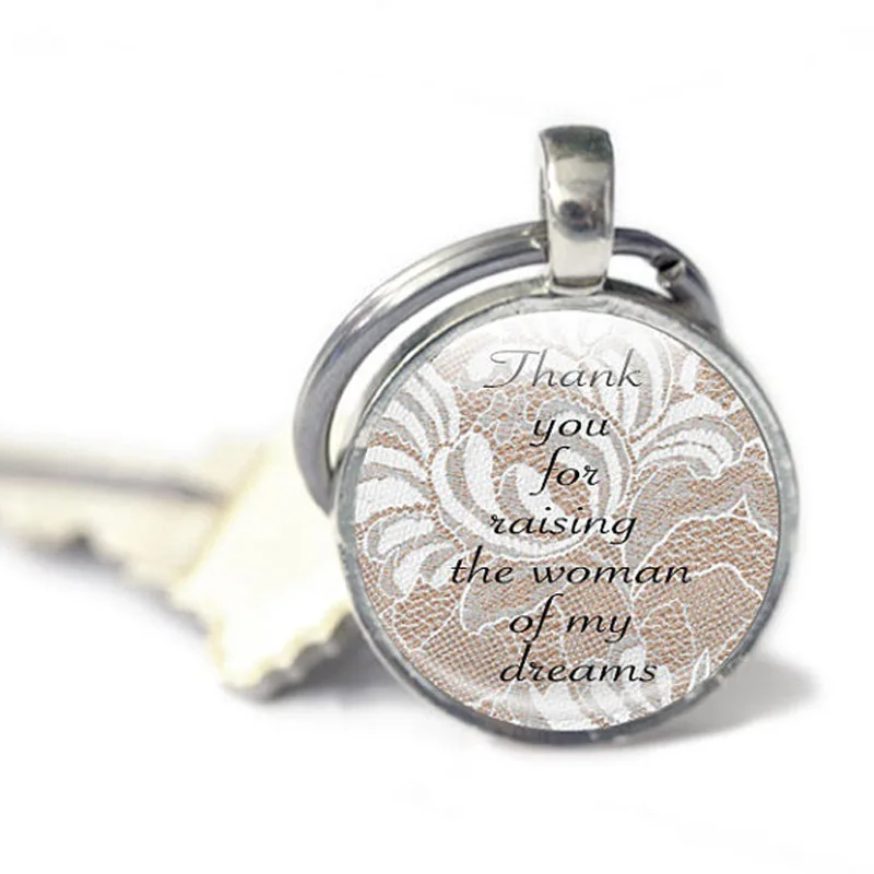 Antique Silver JEPHNE благодарим вас за то, что вы подняли женские сны брелок с надписями, брелок для матери невесты, Подарочный Брелок для матери - Цвет: Antique Silver