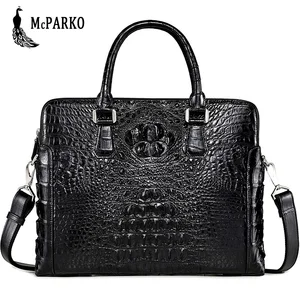 genuine crocodile leather briefcase men fashion alligator skin laptop briefcase bag men high end business bags black free global shipping