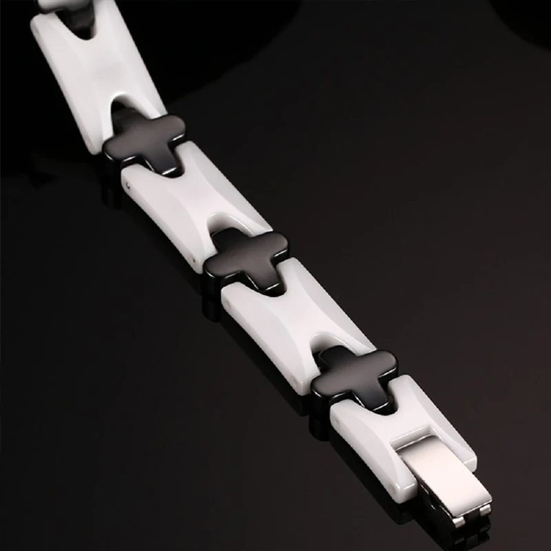 Горячая новинка 2016 модный белый черный керамический браслет гематит энергия