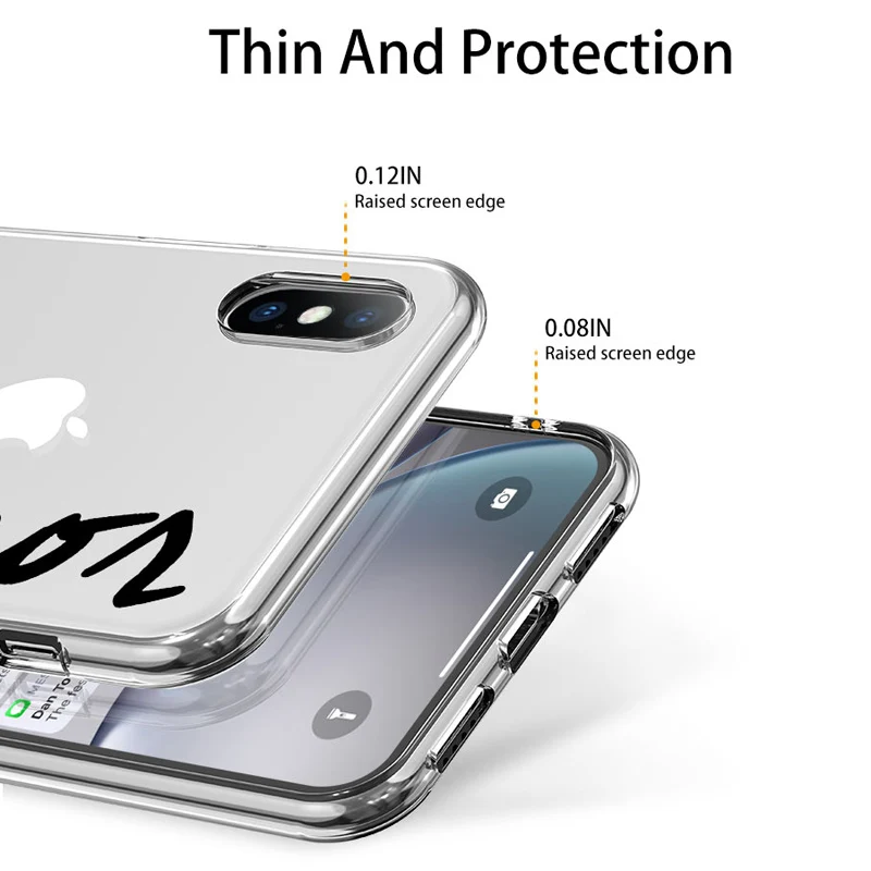 Простой Прозрачный чехол USLION с надписью для iPhone X XS XR Xs Max мягкий из ТПУ пар 6 6s 7 8 Plus