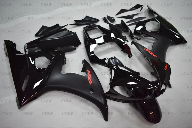 YZFR6 2003 2005 комплекты обтекателей Кузов 04 05 черный корпус|Пластиковые и портативные