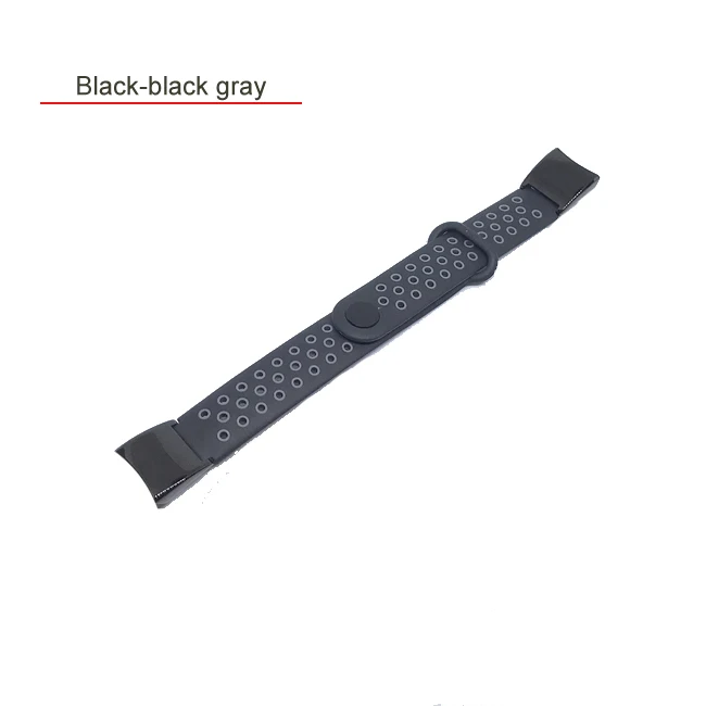 black-black gray Силиконовый металлический ремешок для huawei Honor Band 4, резиновый браслет, браслет из нержавеющей стали, браслет huawei Band 4, аксессуары для браслетов - Цвет: black-black gray