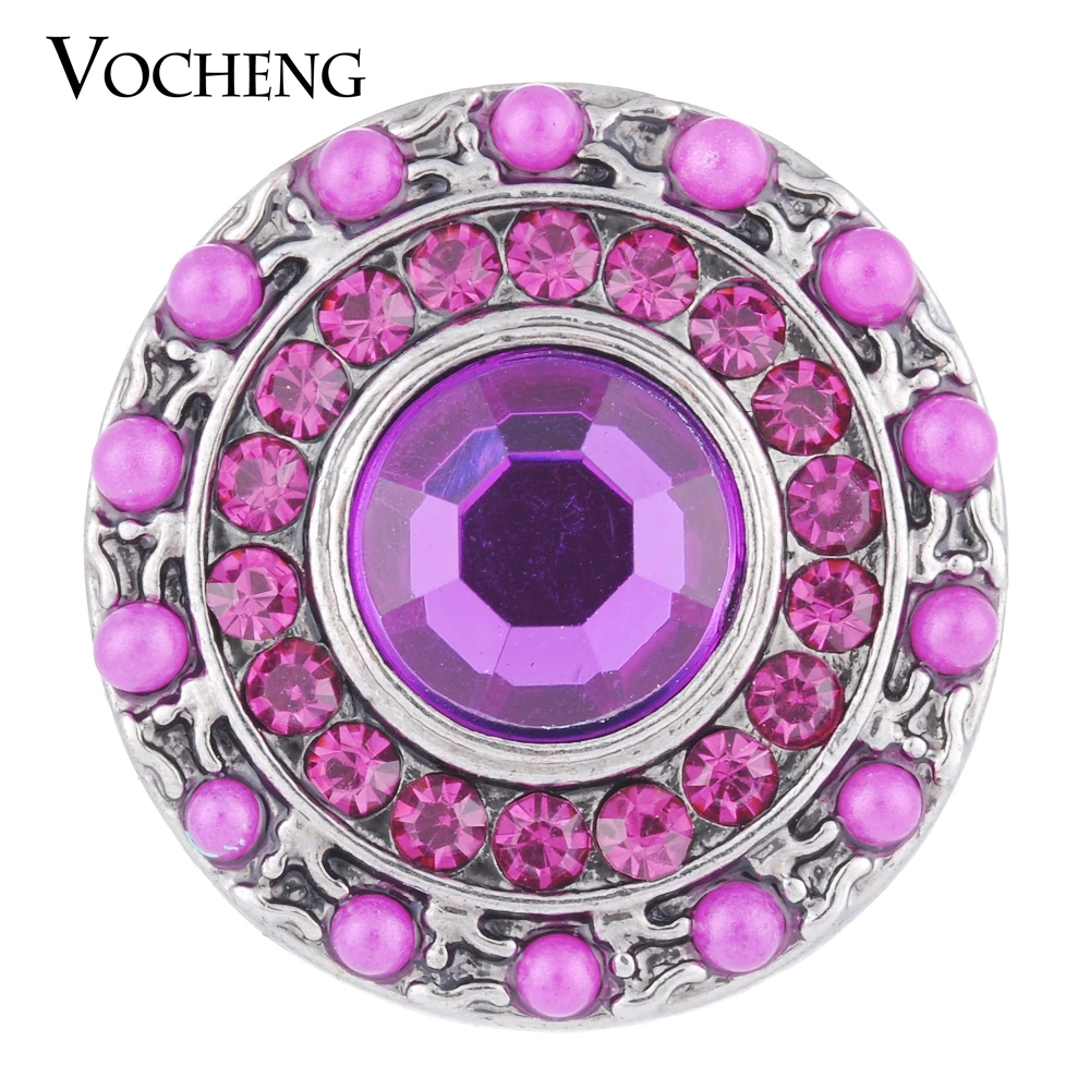 

Vocheng Snap Charms 3 Colors Rhinestone Bead 18mm Glam Interchangeable Jewelry Vn-1084