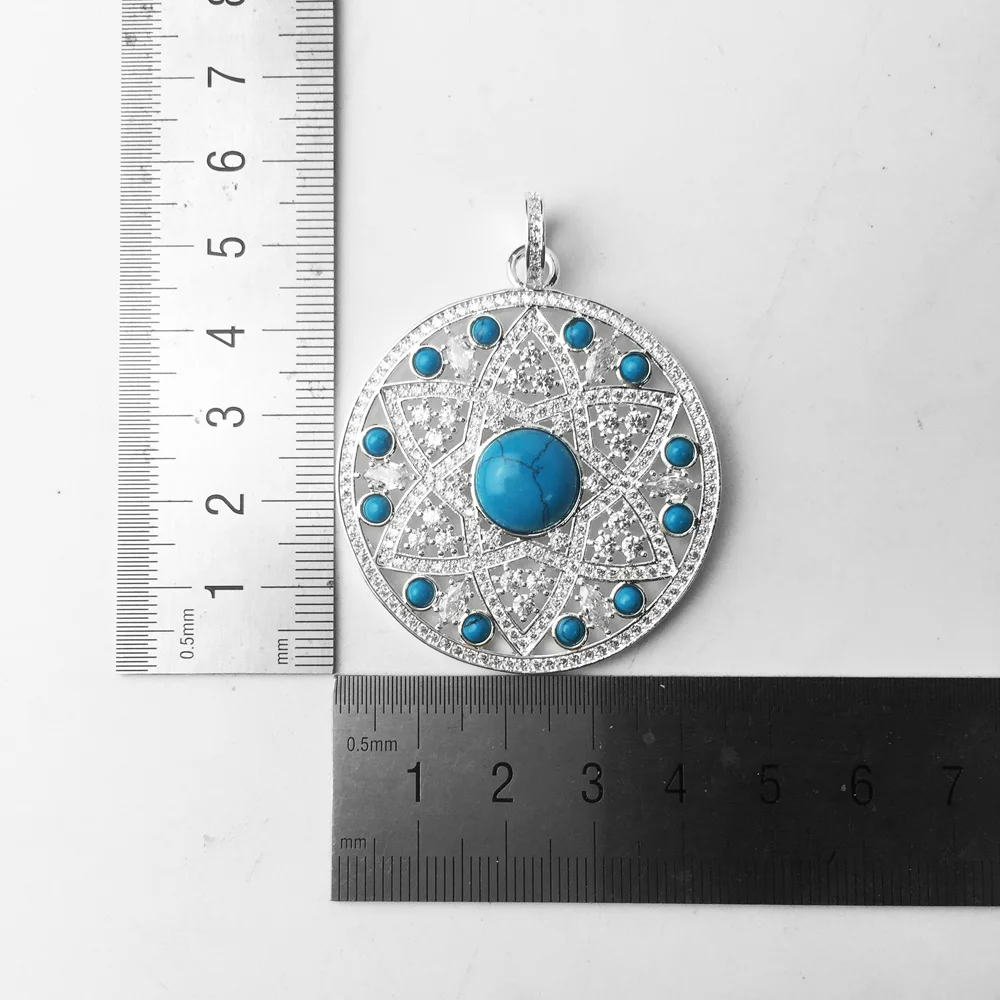 Подвески женские из серебра 2018 пробы с синим камнем кубическим цирконием |