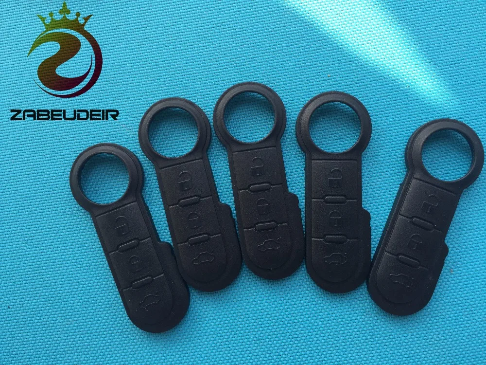 Новинка резиновая кнопка для дистанционного ключа с 3 кнопками 20 шт./лот Fiat 500 Panda