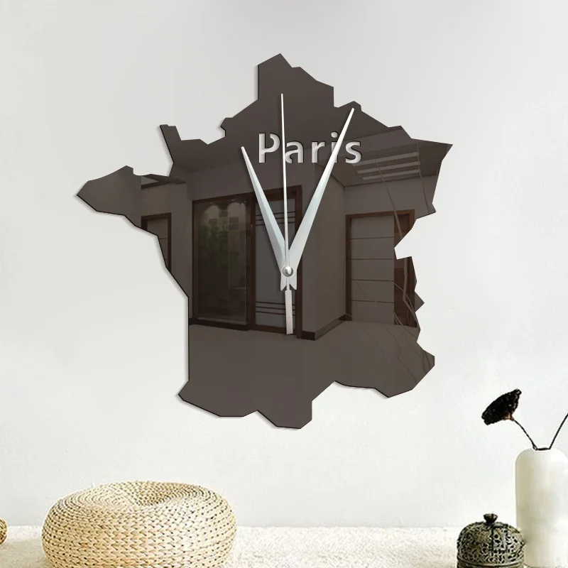 2019 акриловые креативные настенные часы с картой персонализированные украшения