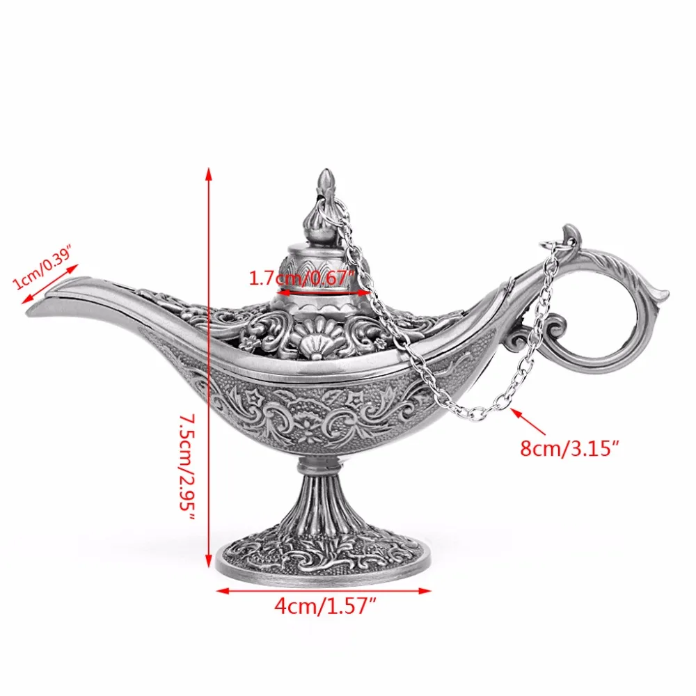 1 шт. оформление c резными выемками снаружи Аладдина Джина масляная лампа из