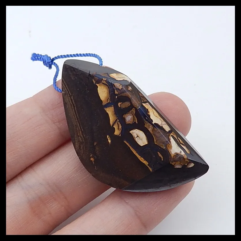Самородок Boulder Opal Кулон из бисера, подарок Gem настроены, 45x24x8 мм, 14,4 г