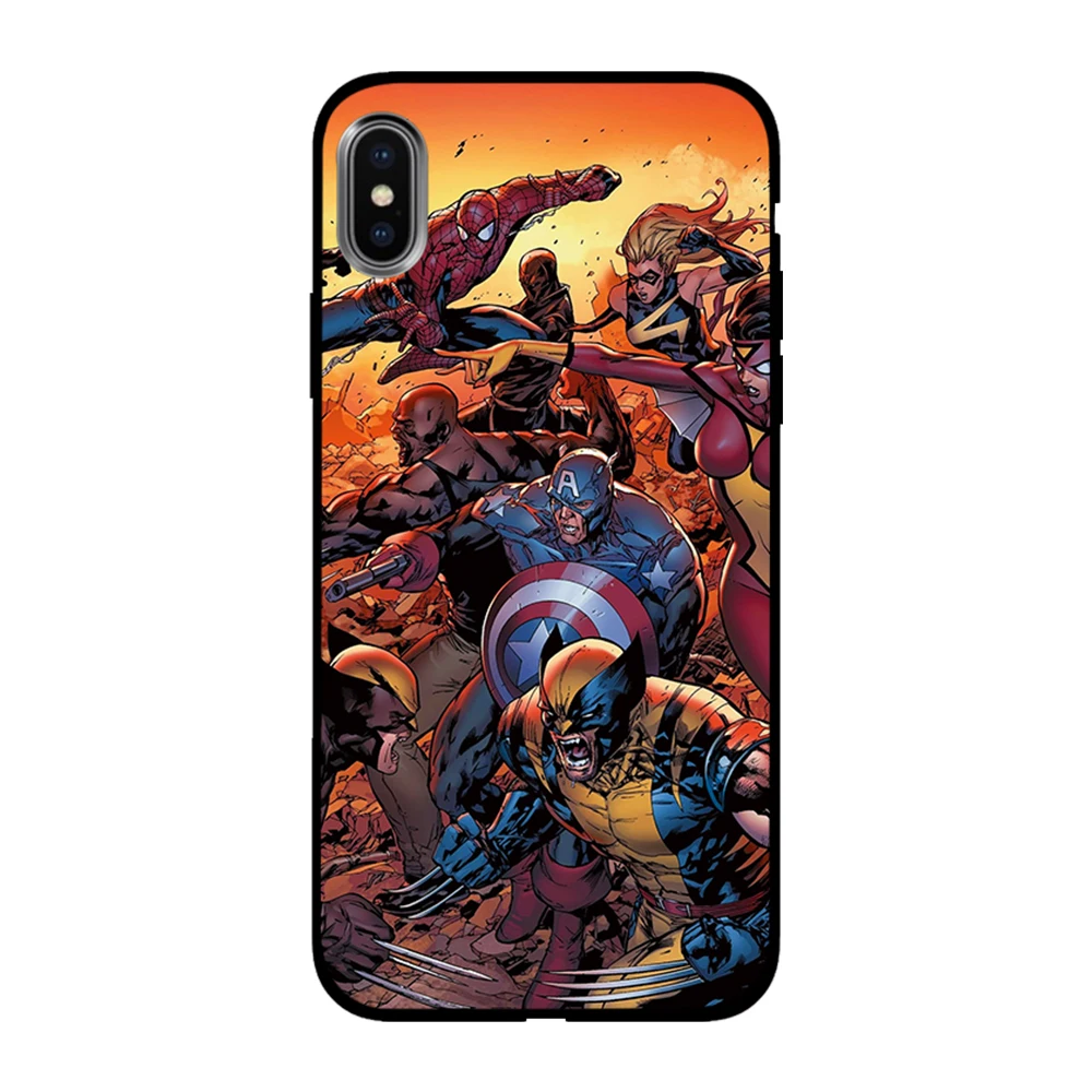 Мстители Бесконечность войны Мягкий ТПУ чехол для Apple iPhone 6 6S 7 8 Plus 5 5S SE X XS MAX XR