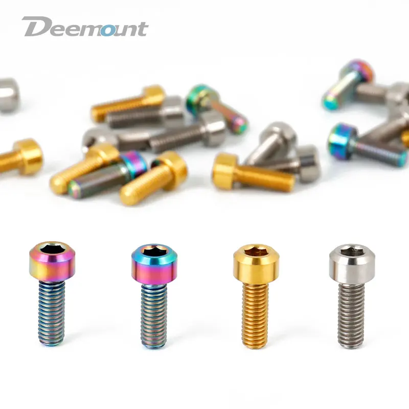Deemount 2 шт./лот титана TC4 болты m5x14мм Шестигранная головка для велосипеда