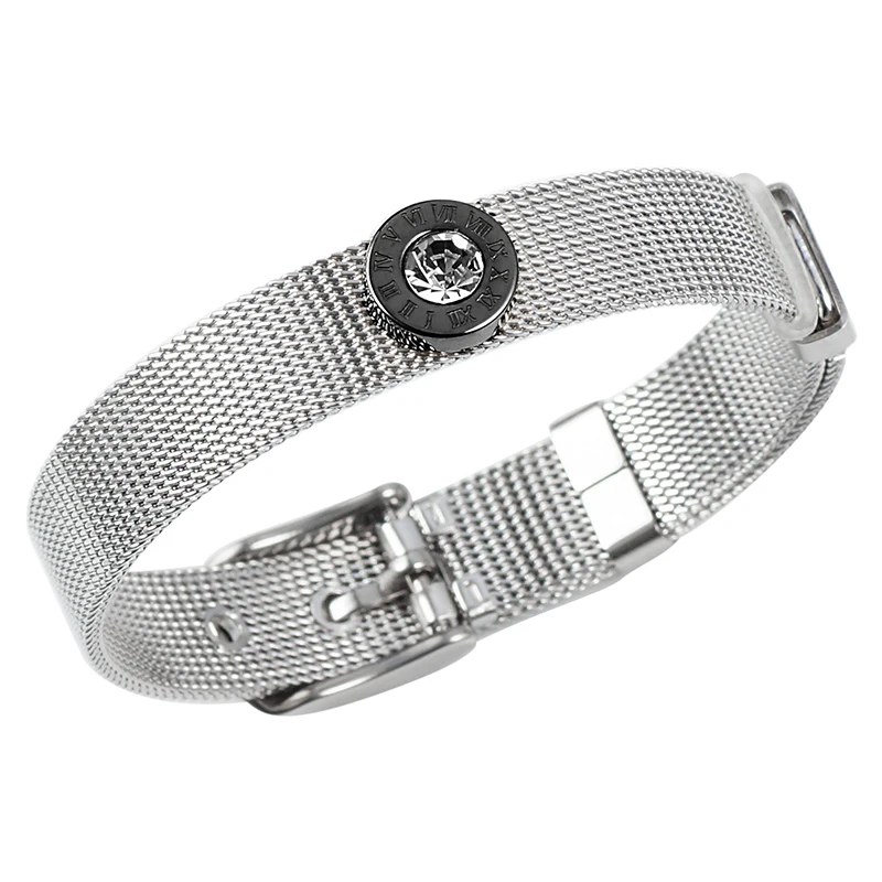 Женские браслеты из нержавеющей стали браслет регулируемый ремешок для часов с