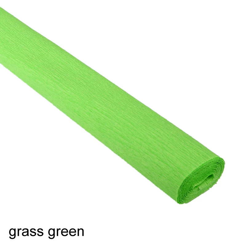 grass green 250x50 см хрустящая гирлянда, вечерние украшения, 21 цвет, декоративное оригами, скрапбукинг, подарки, крепированная бумага для детского сада - Цвет: grass green