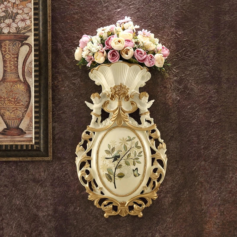 Европейская настенная ваза из смолы украшение для дома гостиной дивана фоновые