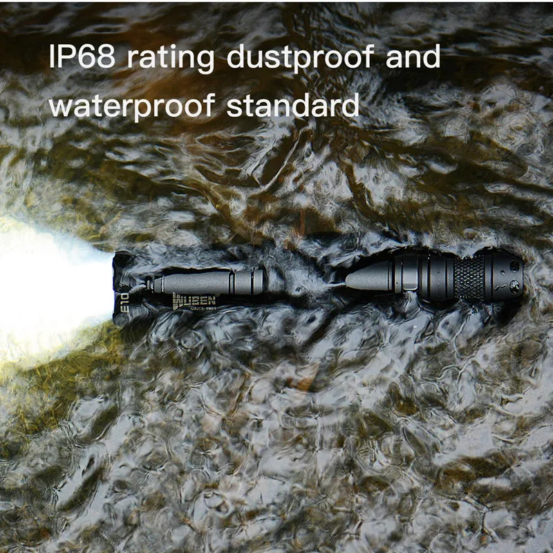 Wuben E10 1200lm Osram P9 светодиодный фонарик на открытом воздухе EDC CR123A 18650 задний