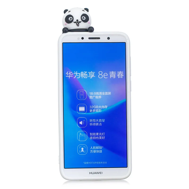 Мягкий Силиконовый ТПУ чехол 3D для Huawei Honor 7A телефонный милые Мультяшные чехлы с