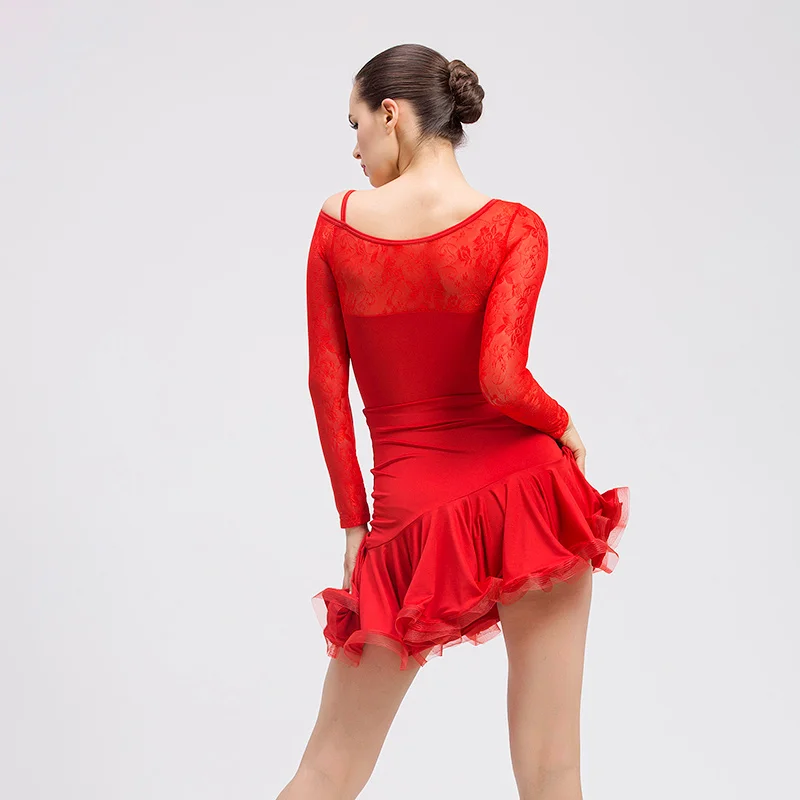 Sansha новые сексуальные кружевные латинские платья женские Девушки Фламенго