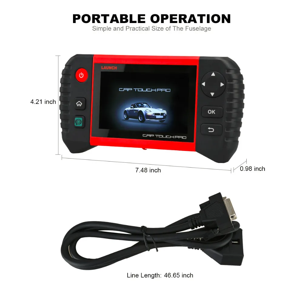 Launch CRP TOUCH PRO авто полная система диагностический сканер 5 дюймов мультиметр