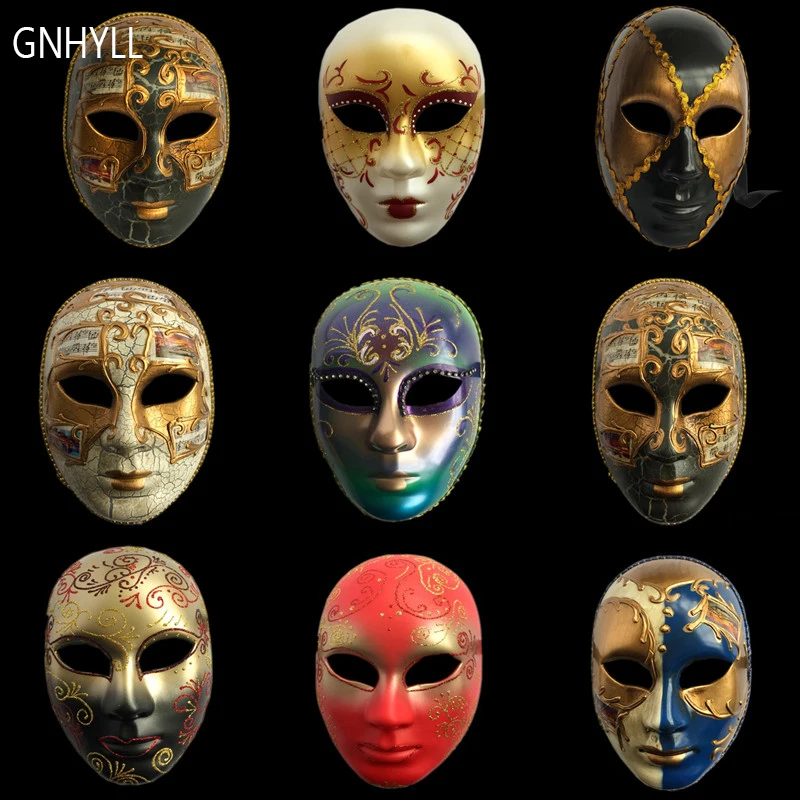 GNHYLL венецианские маски для карнавала полностью лицевая ручная роспись