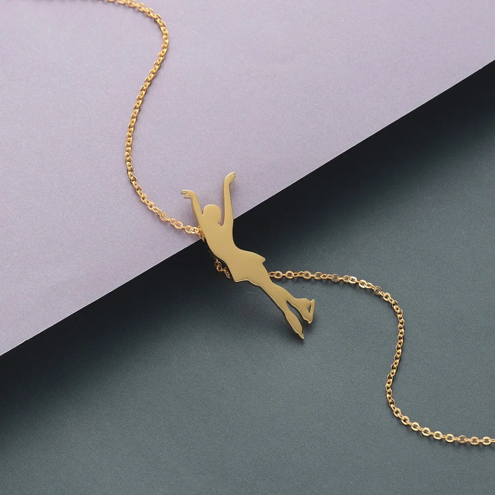 Chereda балетная девушка из нержавеющей стали ожерелье для женщин простой