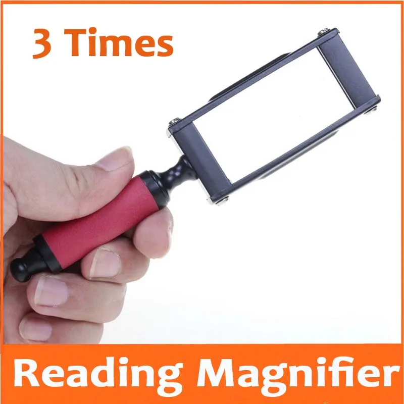 

3X Optical Glass Lens Pocket Handheld Reading Magnifying Glass Gift Magnifier Metal Fram for Old People Reading Newspapers Map