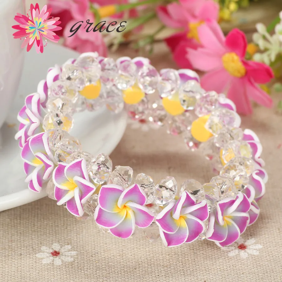 1 шт./лот красивый браслет ручной работы из полимерной глины для девочек Женский