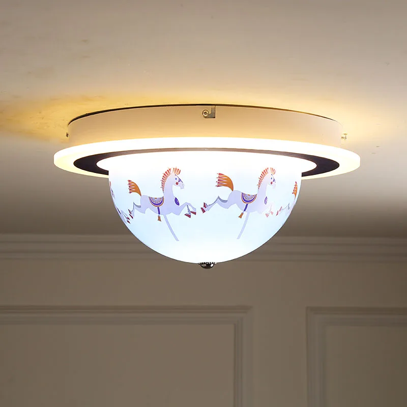 Qiseyuncai Rotate multi-range two-color children's room led ceiling lamp modern minimalist boy girl bedroom creative lighting | Лампы и
