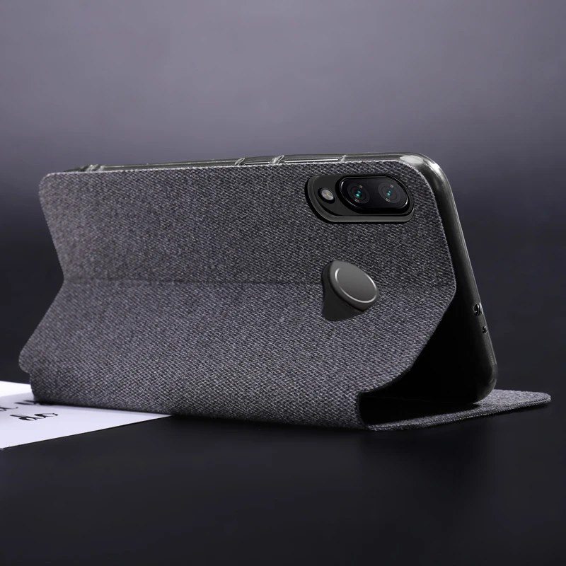 Чехол для redmi note 7, чехол MOFI для Xiaomi redmi note 7, тканевый флип-чехол для redmi note 7, полный Чехол, флип-чехол с подставкой, матовый чехол