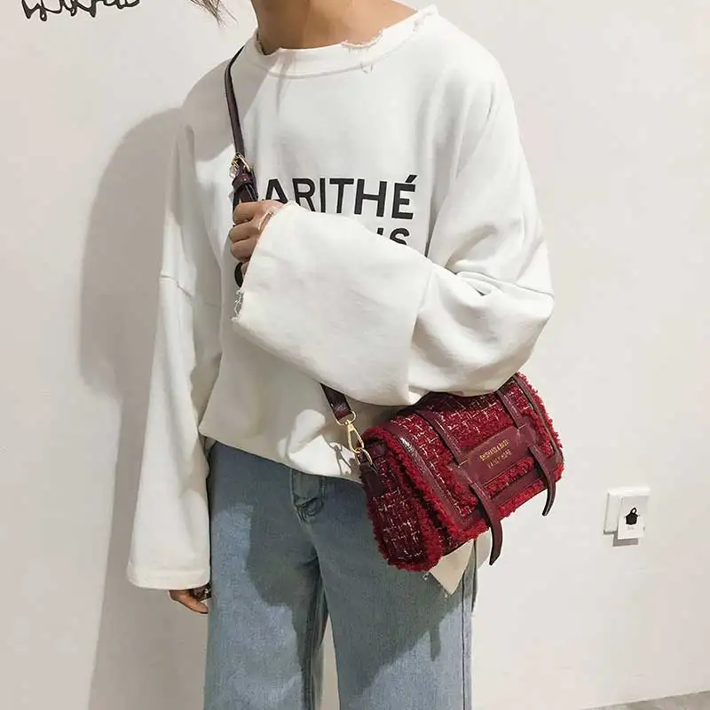 Женская сумка через плечо HuckLuto красная квадратная в Корейском стиле 2019 | Багаж и