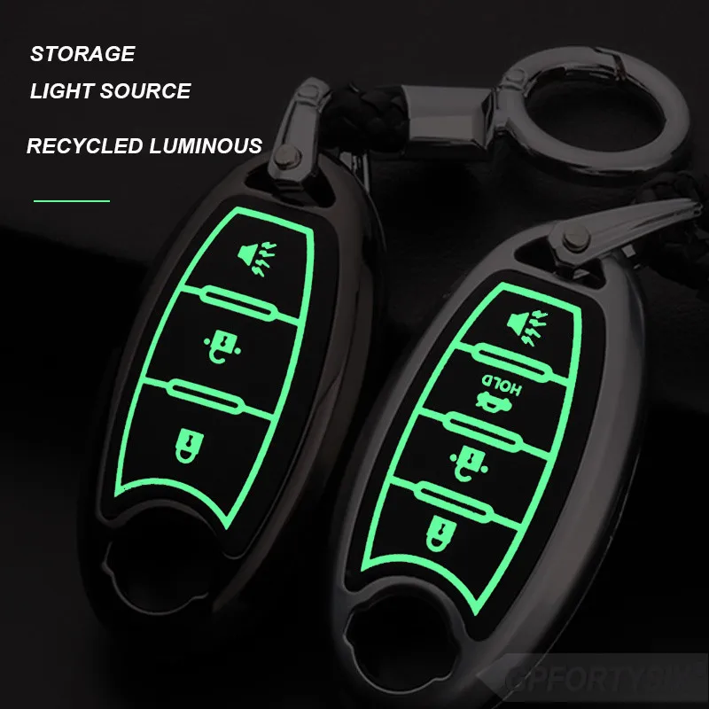 Чехол для дистанционного ключа от машины цинковый сплав световой кожаный чехол