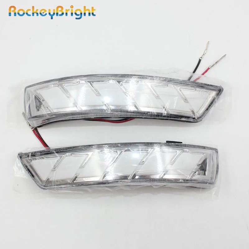 Rockeybright динамический ходовой индикатор мигалки зеркало заднего вида Поворотный Светильник для Ford Focus 3 MK3 2012- светодиодная сигнальная лампа