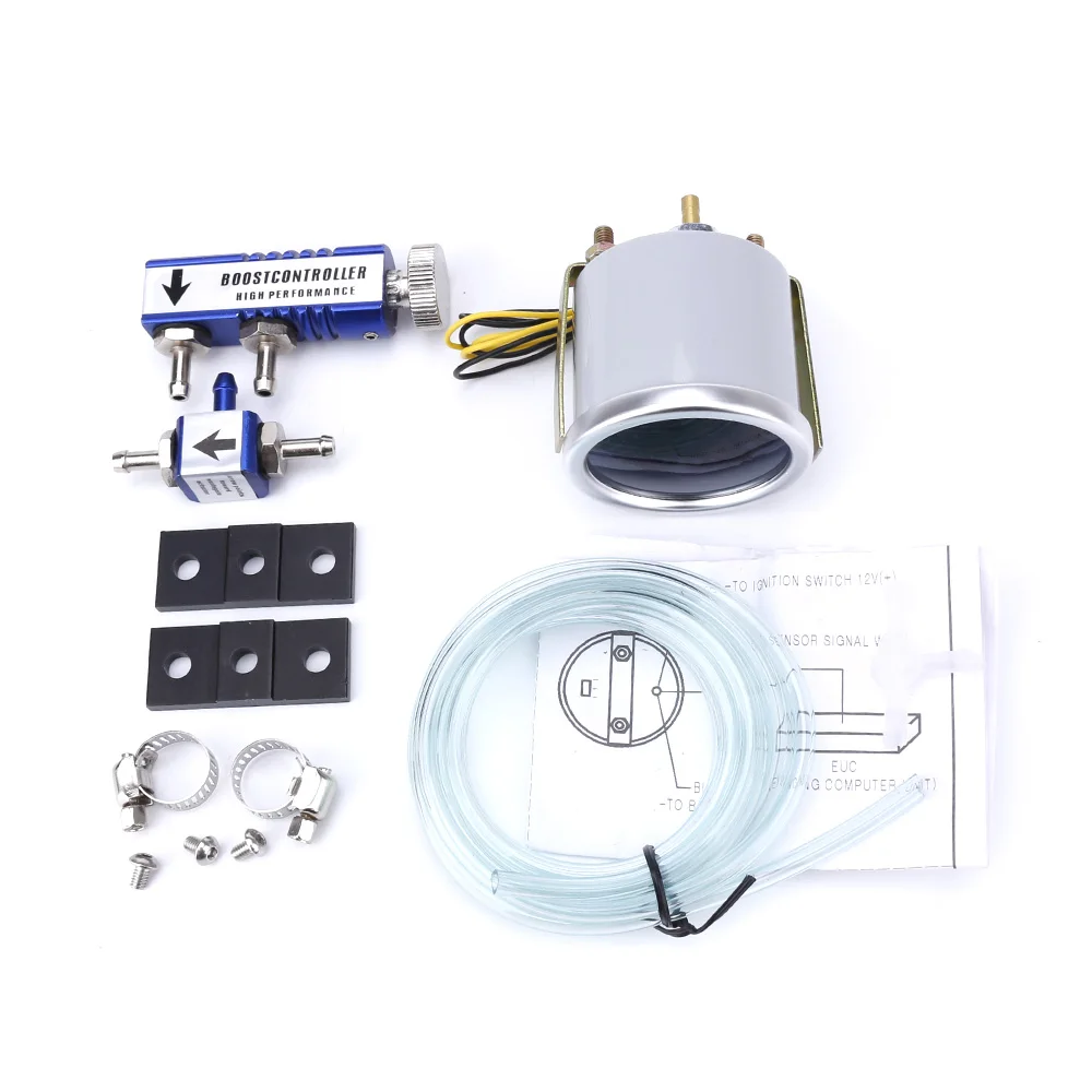with Blue Controller Dynoracing " 52 мм Автомобильный турбо Boost Gauge-1~ 2 бар+ регулируемый авто турбо Boost контроллер комплект 1-30 PSI в салоне - Цвет: with Blue Controller