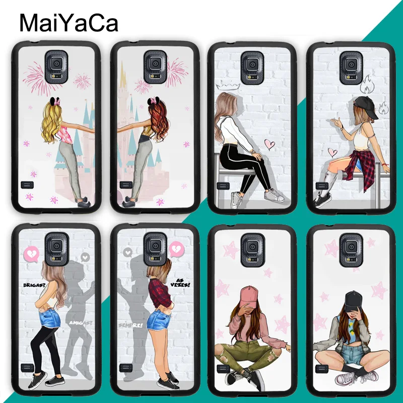 BFF девушка лучший друг пара чехол для Samsung A21S A20e A71 A51 A10 A40 A50 A70 Galaxy S20 Plus S10 S9 Note 20