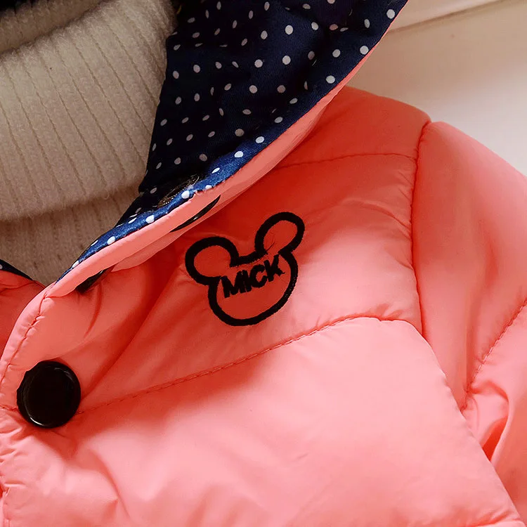 New Fashion Brand Children Girls Cute Coats Toddler Jacket Kids Winter Thick Warm Down Baby Cartoon Outwear Clothes