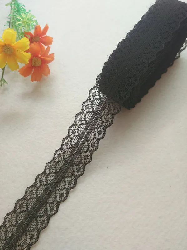 black 5/10 ярдов Красивая кружевная Лента кружевная ткань швейная Вышивка Одежда DIY аксессуары - Цвет: black