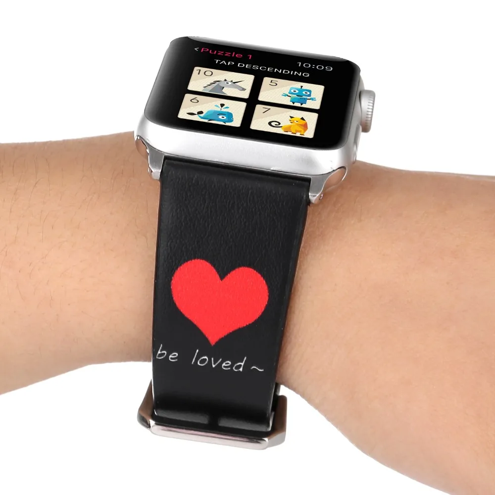 Пара ремешков для Apple watch 5 ремешок 44 мм 40 мм iWatch 42 мм 38 мм браслет из натуральной кожи ремешок для Apple watch 4 3 2 1