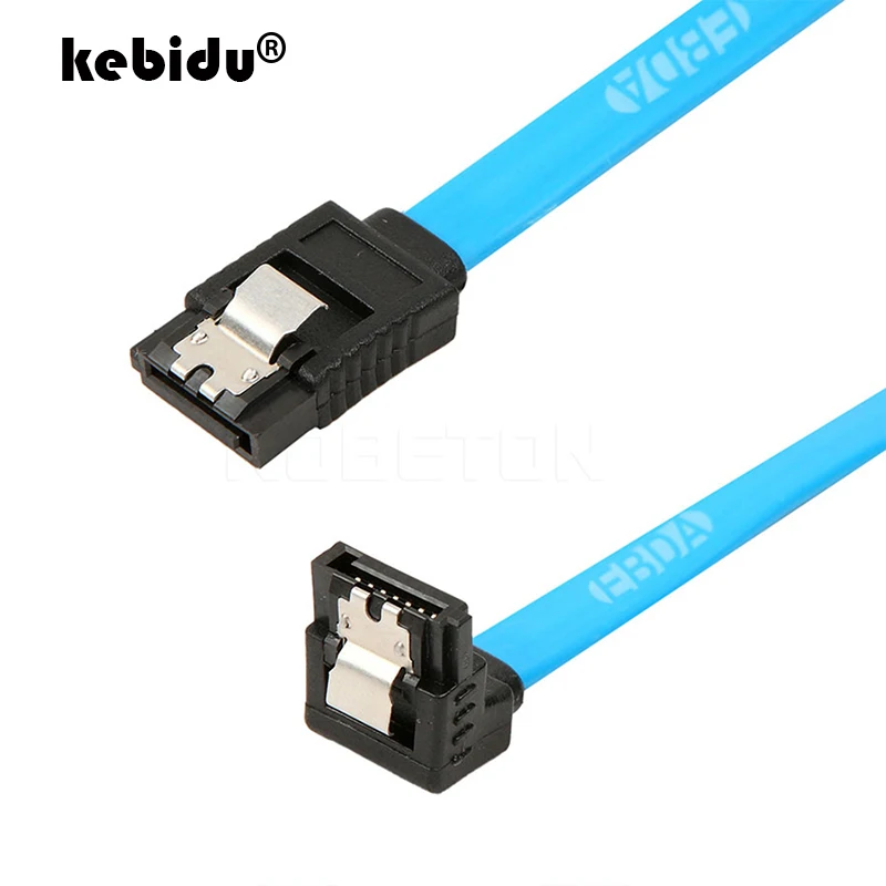 Kebidu 2019 супер скоростной прямой угол 6 гбит/с 30 см 50 SATA 3 0 кабель ГБ/сек. III плоский
