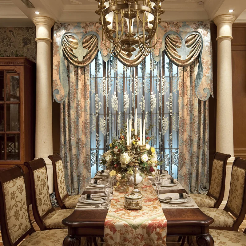 Волшебная занавеска в барочном стиле для гостиной столовой Святого Лондона|curtains
