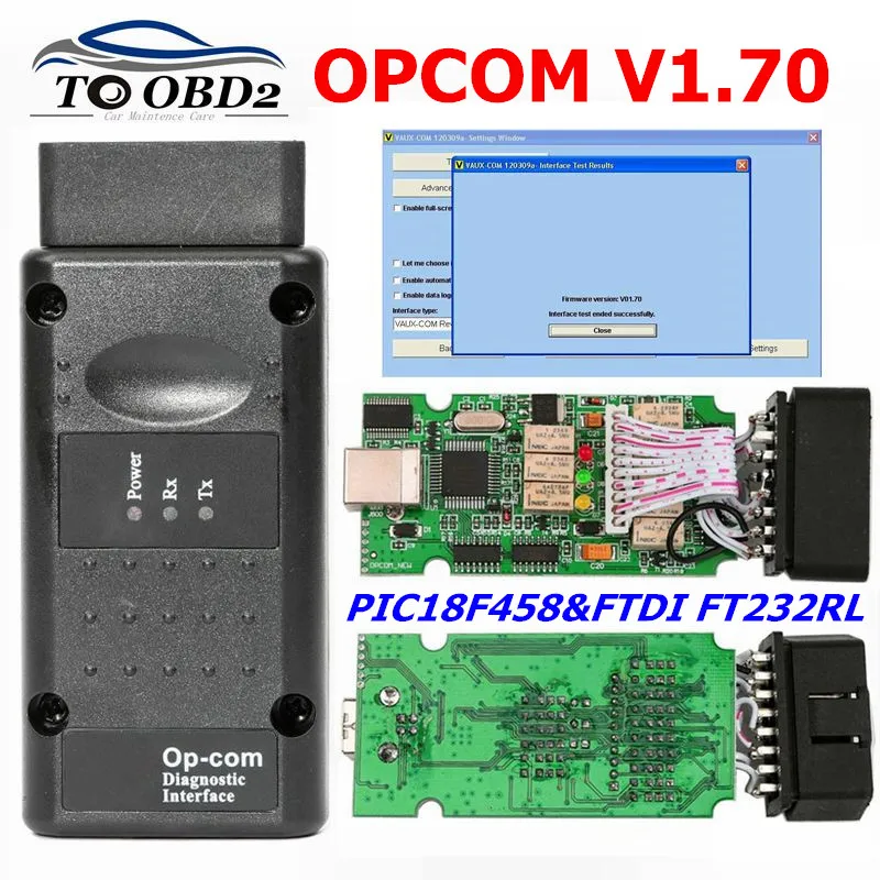

OPCOM for Opel V1.70 with PIC18F458 FTDI FT232RL Chip op-com OBD2 Auto Diagnostic tool OP COM CAN BUS Interface OBD scanner