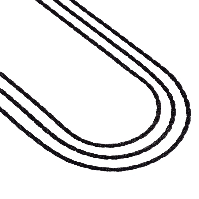 Black Color Новое поступление, ширина 2 мм, нержавеющая сталь, плоская цепочка для мужчин и женщин, высокое качество,, доступно четыре цвета - Окраска металла: Black Color