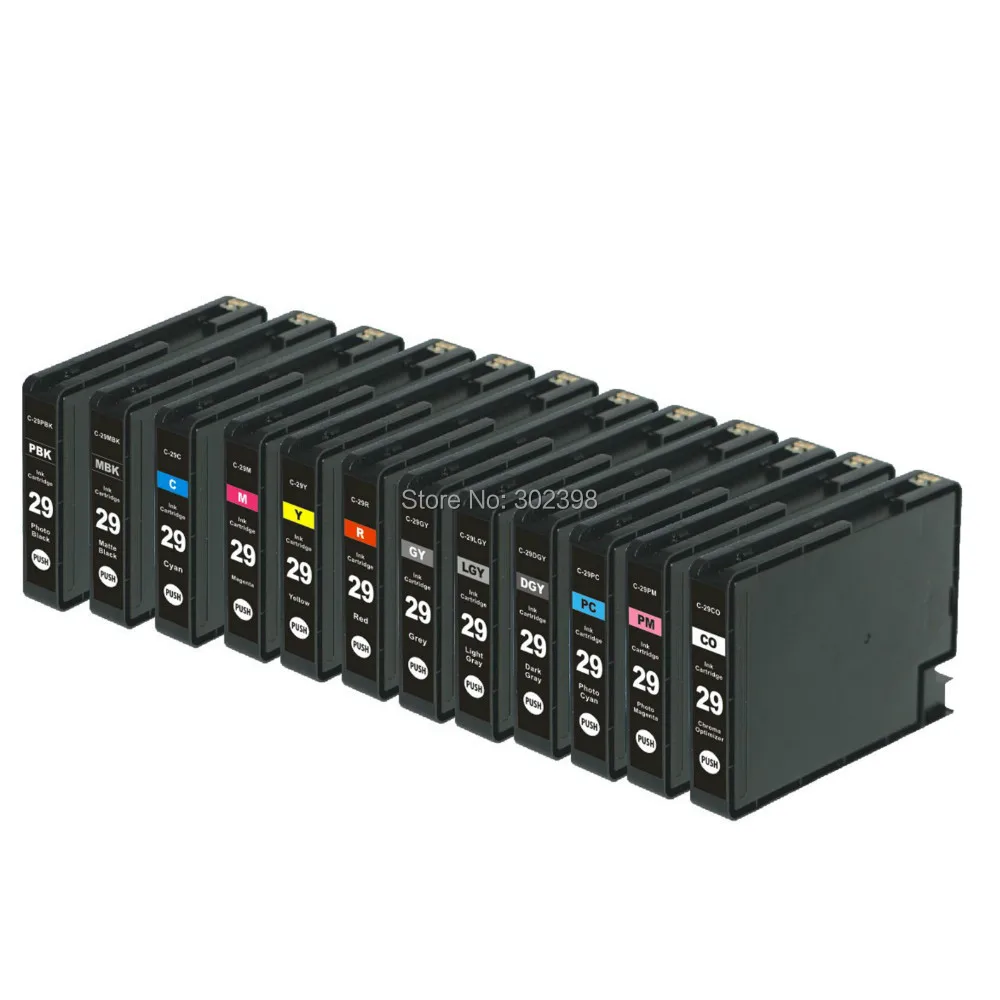 

12 color 1set for canon PIXMA PRO-1 printer ink cartridge PGI-29PBK