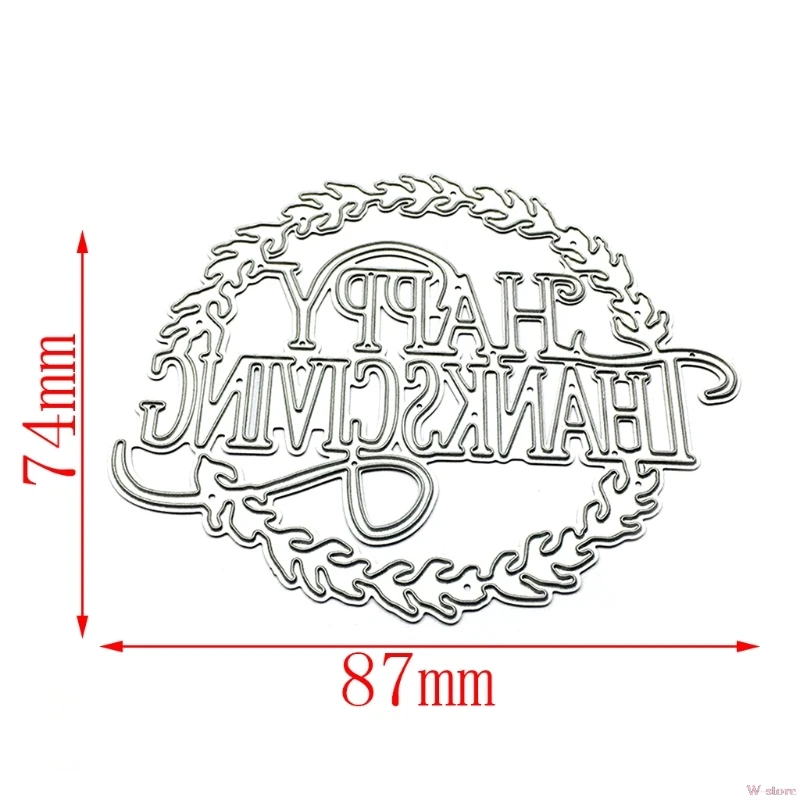 Happy Thanksgiving Metal Steel Cutting Dies Stencils Embossing DIY Scrapbooking W-store Sep18_A | Дом и сад