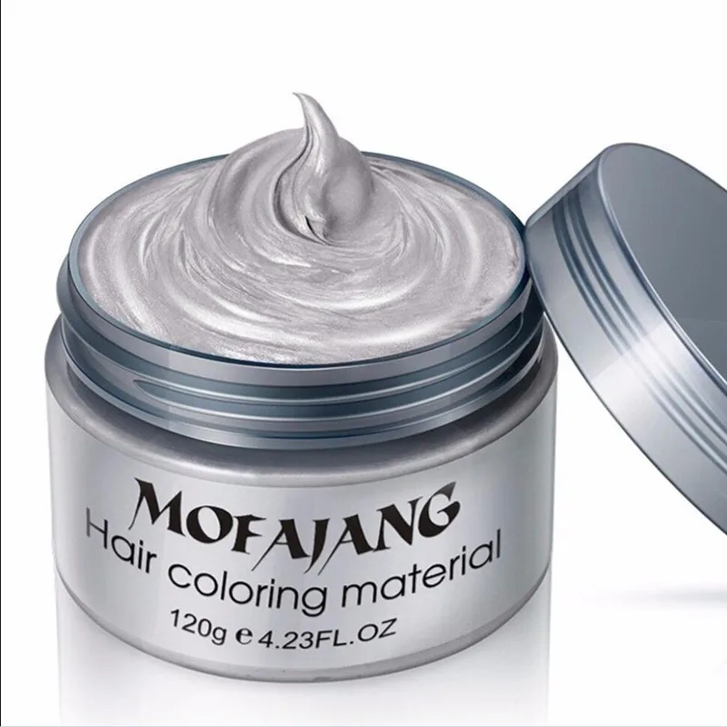 Unisex Color Hair Wax Dye One-time Molding Paste Seven Colors Available Grandma Gray Green | Красота и здоровье