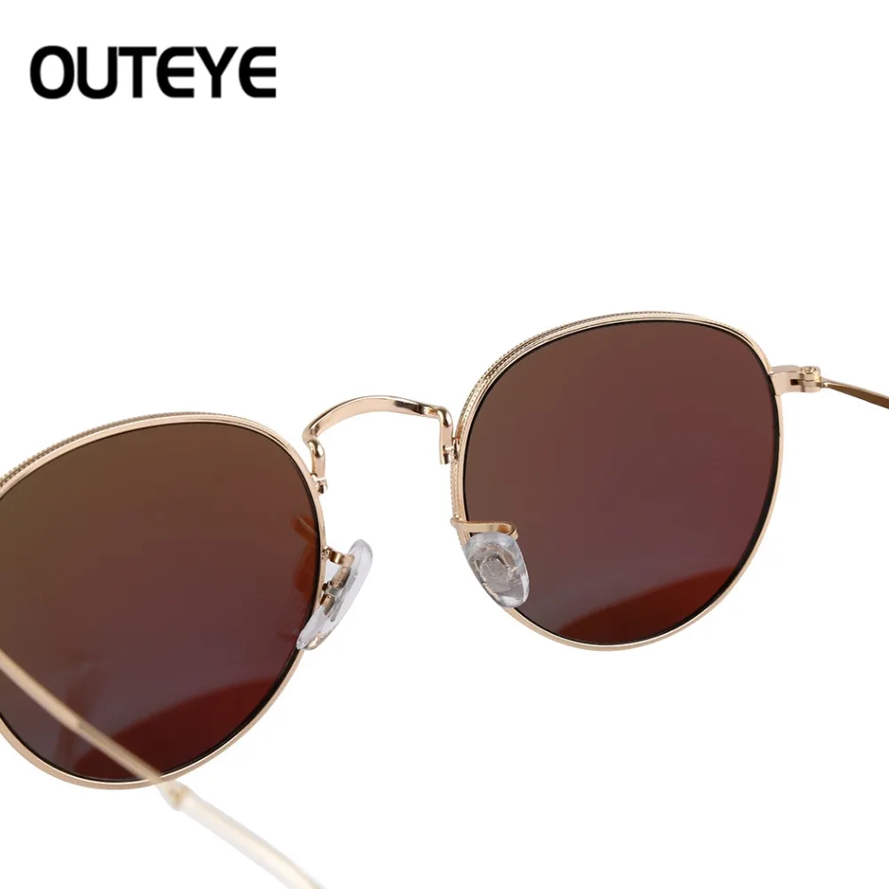 Круглая металлическая оправа солнцезащитные Стекло для 2017 женская обувь класса