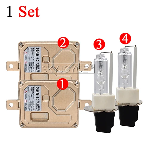 1 full kit set SKYJOYCE 55W HID xenon kit 12V CANBUS переменный ток балластный резистор H3C керамика ксеноновые лампы ксеноновые фары для автомобиля комплект для переоборудования 3000K 6000K - Испускаемый цвет: 1 full kit set