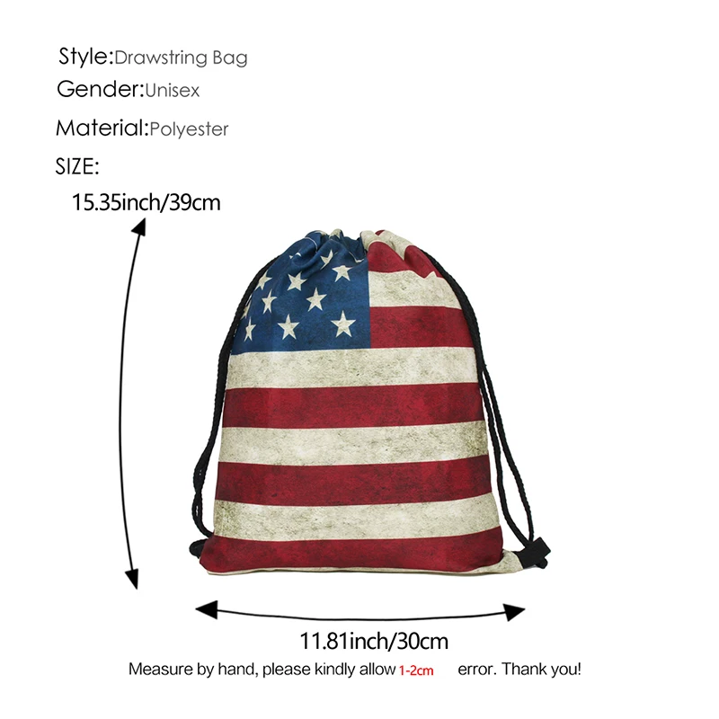 GABWE 3D Print String Bag in Drawstring For Women Backpack Gift Pouch | Багаж и сумки